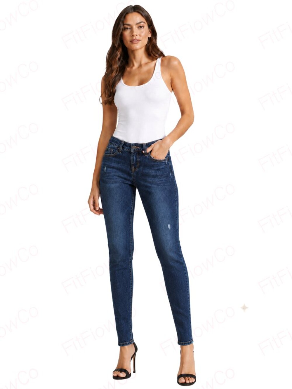 ZARA Woman Premium Denim Skinny Jeans Size 6 MEX 28 EUR 38 Distressed